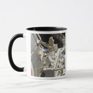 Close-up view of components mug