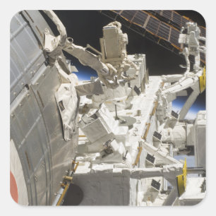 Close-up view of components square sticker