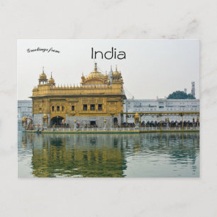 Close Up View of the Golden Temple Amritsar India Postcard