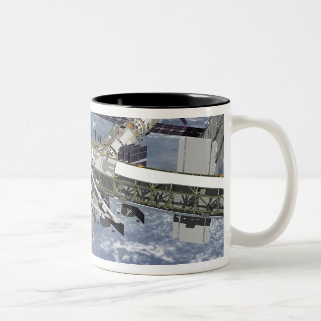 Close up view of the Shuttle docked Two-Tone Coffee Mug (Right)