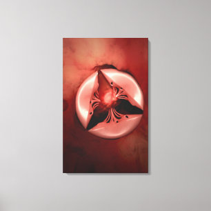 Close up view of the tricuspid valve in the heart canvas print