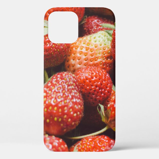 Close-up view on fresh summer strawberry with vint Case-Mate iPhone case (Back)