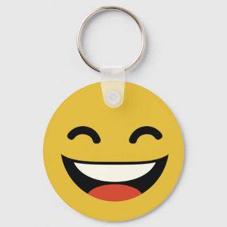 Close your eyes laughing emoji key ring