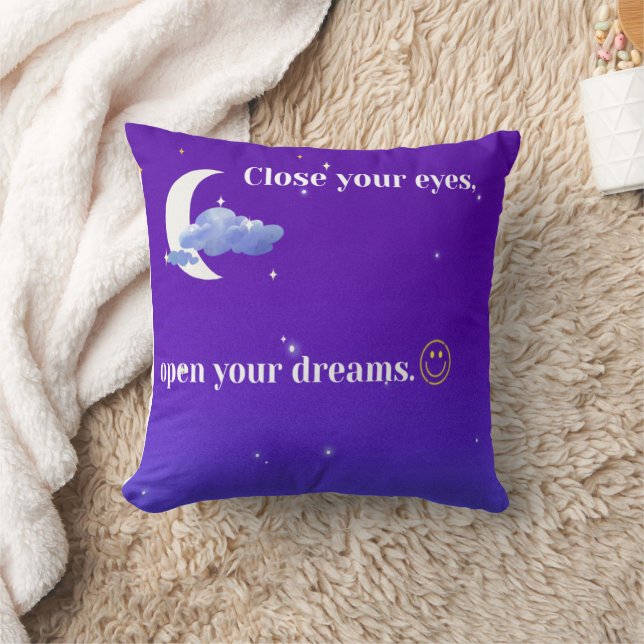 Close your eyes, open your dream- good night cushion (Blanket)