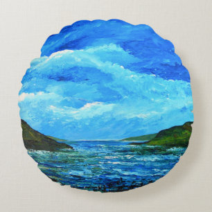 Closed borders 2012 round cushion