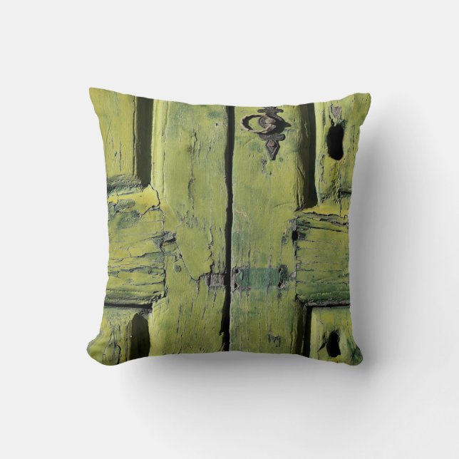 Closed brown wooden 2-door panel cushion (Front)