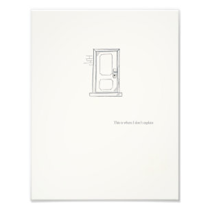 Closed Door/ Minimalist Line Art/ Wall Print