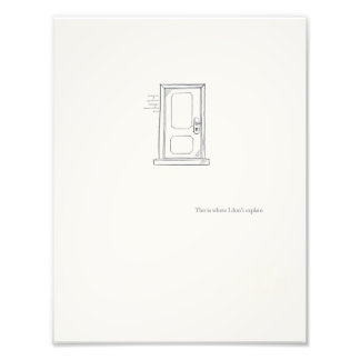 Closed Door/ Minimalist Line Art/ Wall Print