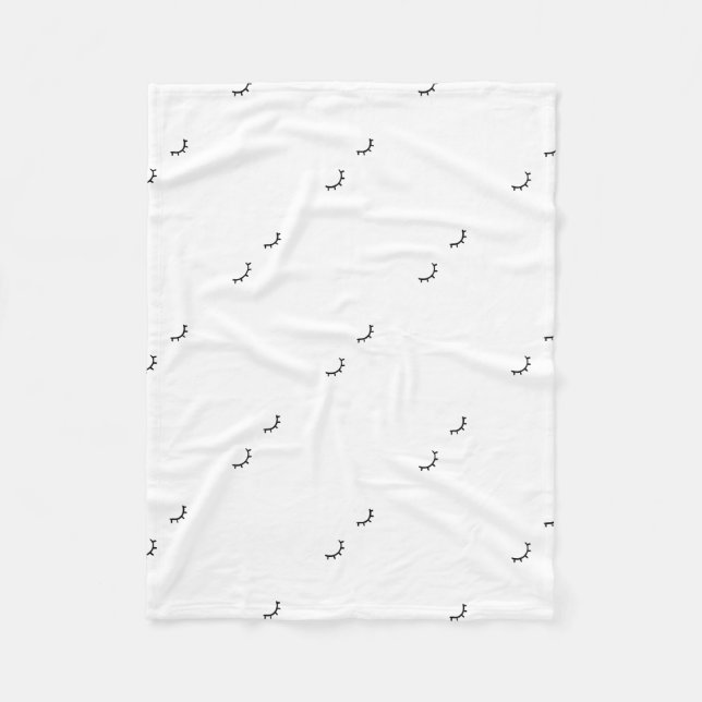 Closed eyes, just eyelashes fleece blanket (Front)