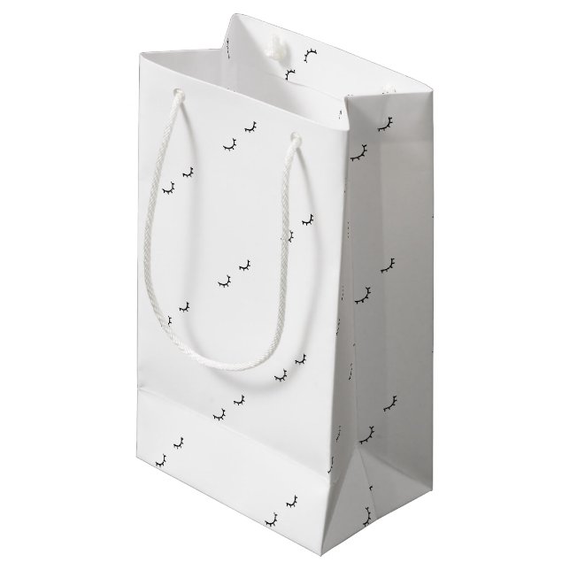 Closed eyes, just eyelashes small gift bag (Front Angled)