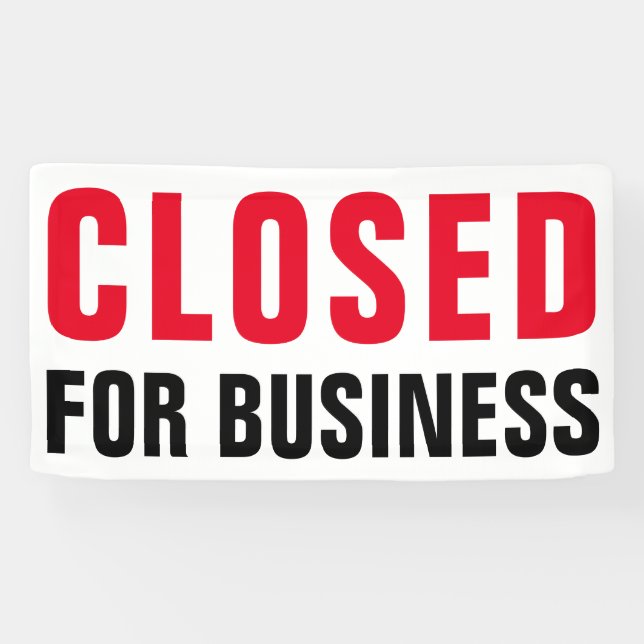 Closed for Business - Custom professional Banner (Horizontal)