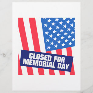 Closed For Memorial Day Flyer