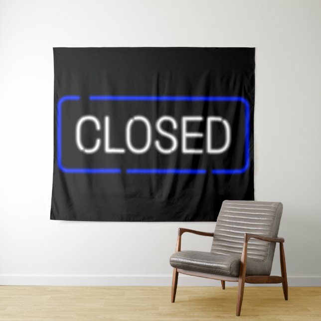 Closed Neon Sign Tapestry (In Situ (Horizontal))