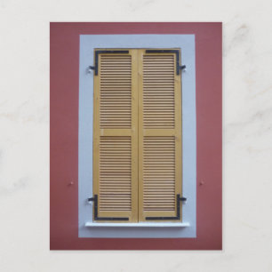closed shutters postcard
