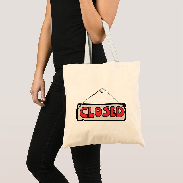 Closed Sign Tote Bag (Creator Uploaded)