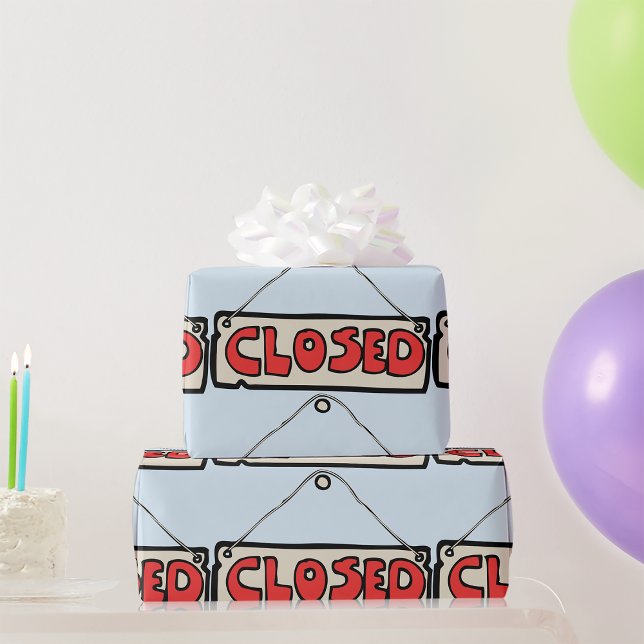 Closed Sign Wrapping Paper (Creator Uploaded)