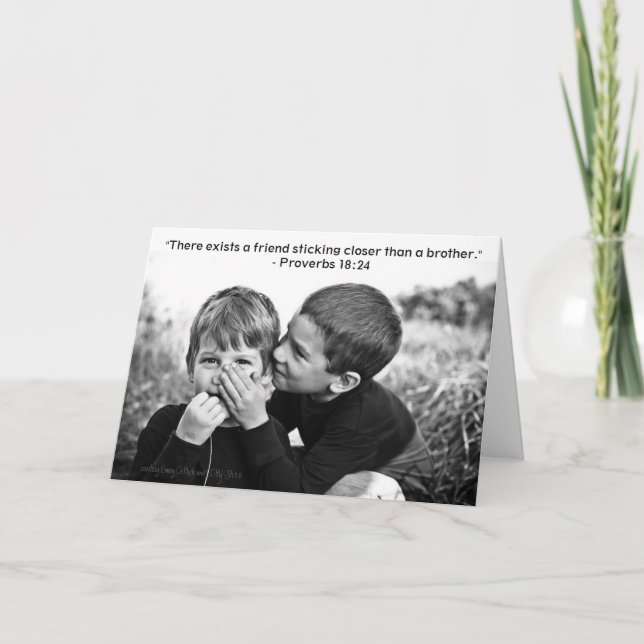 Closer Than a Brother Thank You Card (Front)