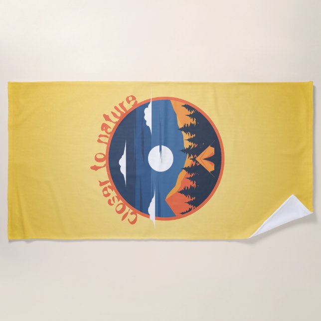 Closer to nature beach towel (Front)