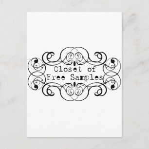 Closet of Free Samples Postcard