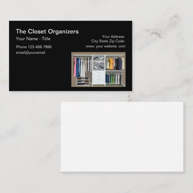 Closet Organising And Remodelilng Business Card (Front/Back)