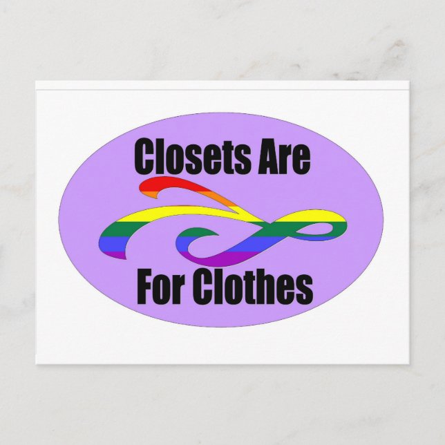 Closets Are For Clothes Postcard (Front)