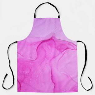 Closeup alcohol ink abstract painting. Soft colour Apron
