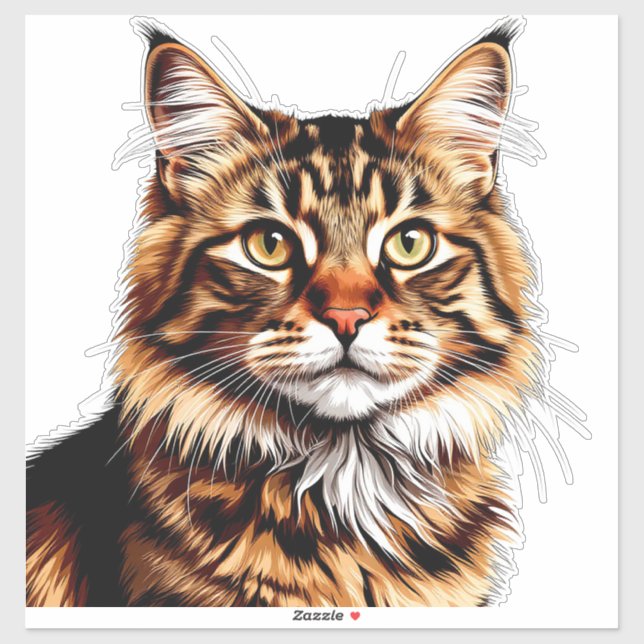 Closeup American Bobtail Cat Portrait (Sheet)