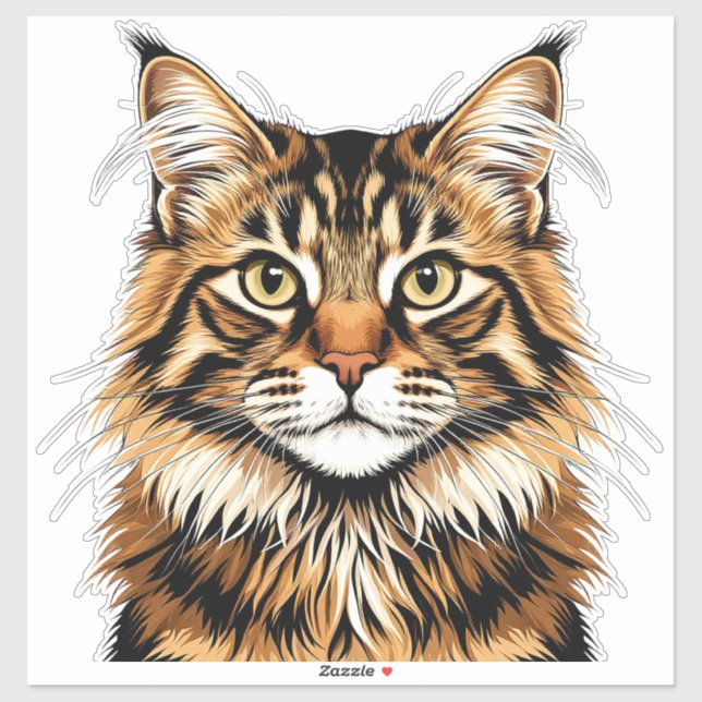 Closeup American Bobtail Cat Portrait (Sheet)
