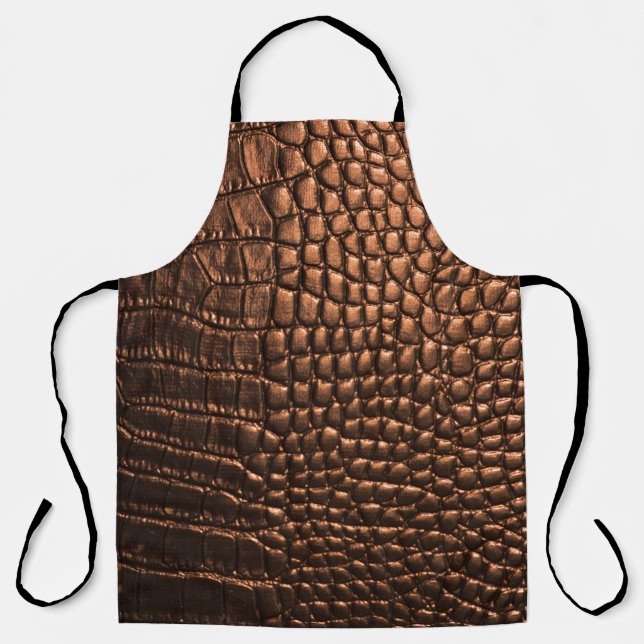 Closeup: crocodile leather texture. apron (Front)
