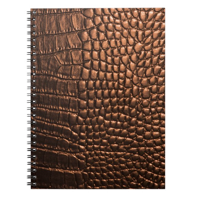Closeup: crocodile leather texture. notebook (Front)