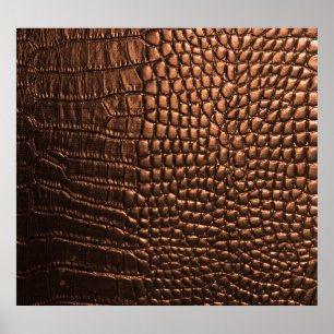 Closeup: crocodile leather texture. poster
