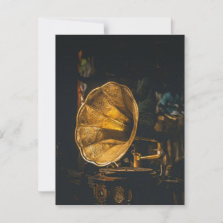 closeup gramophone postcard