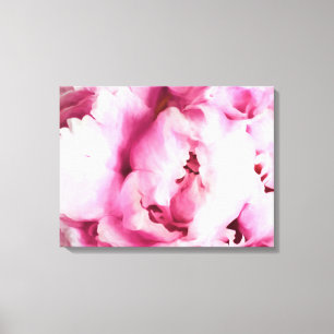 Closeup of a Pink Peony Painting Canvas Print