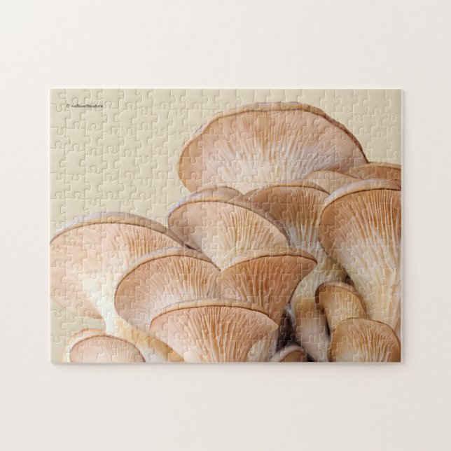 Closeup of An Oyster Mushroom Colony Jigsaw Puzzle (Horizontal)