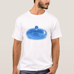Closeup of Blue Water Drop T-Shirt