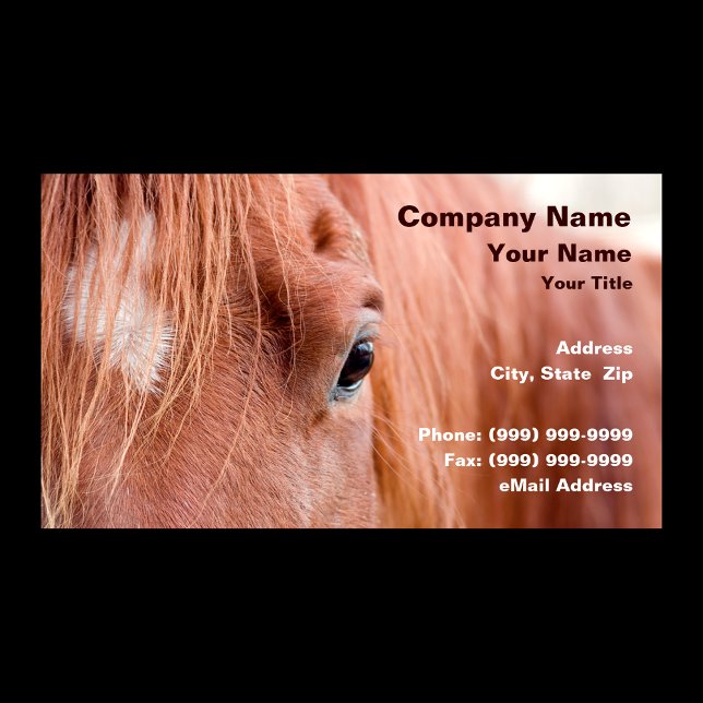 Closeup of Horse Business Card (Creator Uploaded)