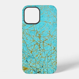 closeup of old, grunge metal car body texture with iPhone 12 case
