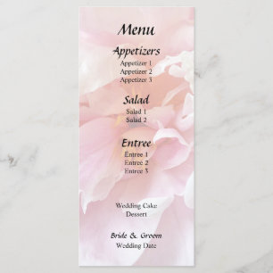 Closeup of Pale Pink Peonies Menu