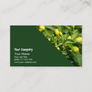 Closeup of peppers business card