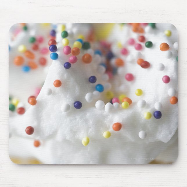 Closeup of sprinkles and frosting mouse mat (Front)