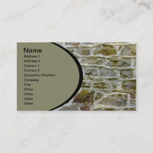 closeup of stone wall and mortar business card