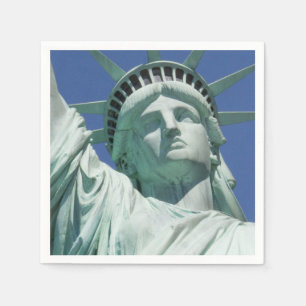 Closeup of the bust of the Statue of Liberty Napkin