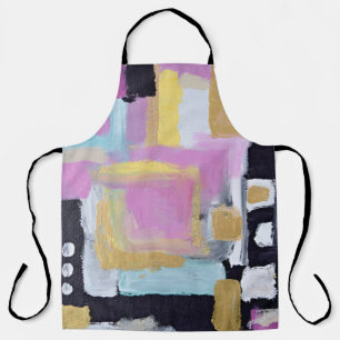 Closeup photo multicolored painting apron