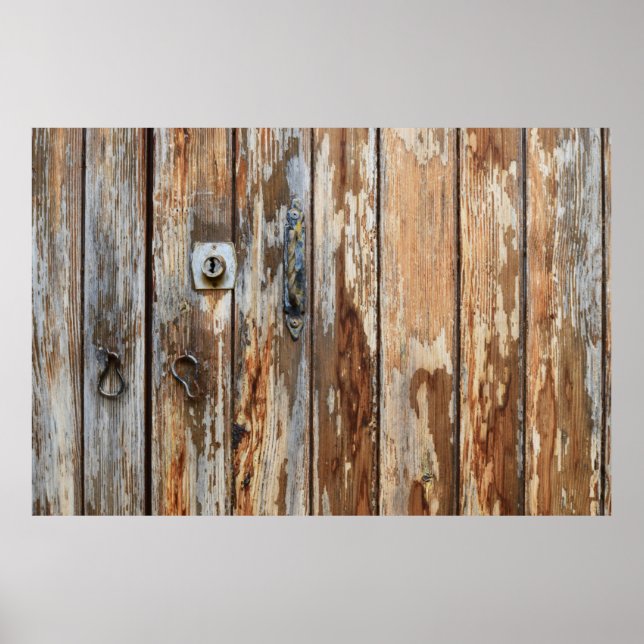 Closeup photo of brown wooden board poster (Front)