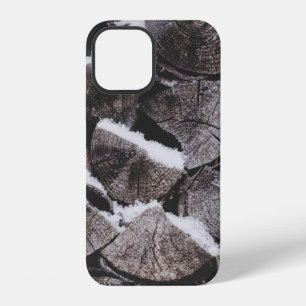 Closeup photo of firewood stack iPhone 12 case