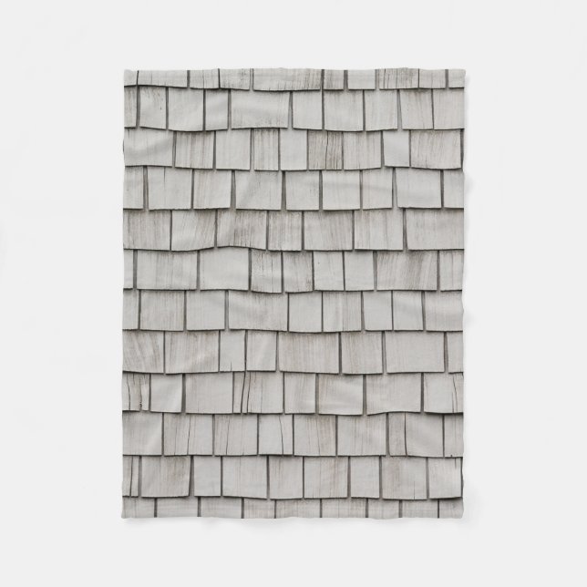 Closeup photo of grey roof shingles fleece blanket (Front)