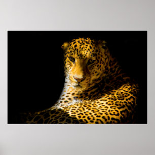 CLOSEUP PHOTO OF LEOPARD POSTER