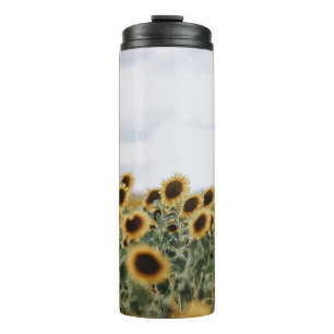 CLOSEUP PHOTO OF SUNFLOWERS THERMAL TUMBLER
