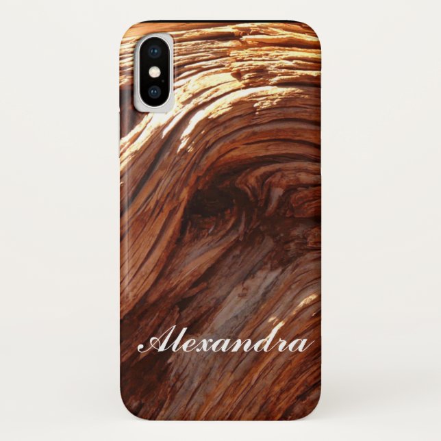 closeup photo of the rings on a tree trunk Case-Mate iPhone case (Back)