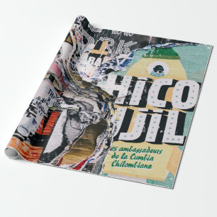 Closeup photo of torn papers wrapping paper
